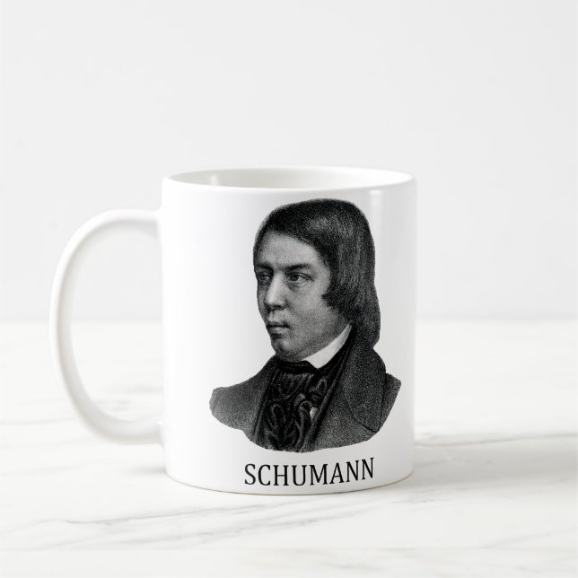 Caneca De Café Robert Schumann, preto (Esquerda)