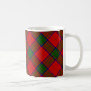 Caneca De Café Robertson tartan xadrez verde vermelha