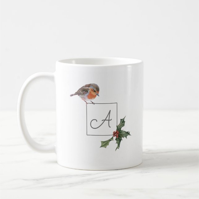 Caneca De Café Robin e Holly Christmas Mug (Esquerda)