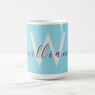 Caneca De Café Robin Egg Blue Mug encantador com nome personaliza