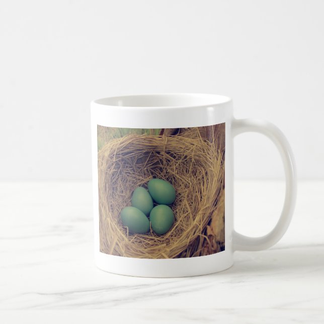 Caneca De Café Robin Nest e Ovos (Direita)
