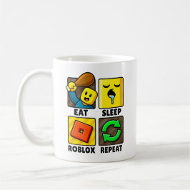 Caneca De Café Roblox Eat Sleep Repeat Funny Gamer