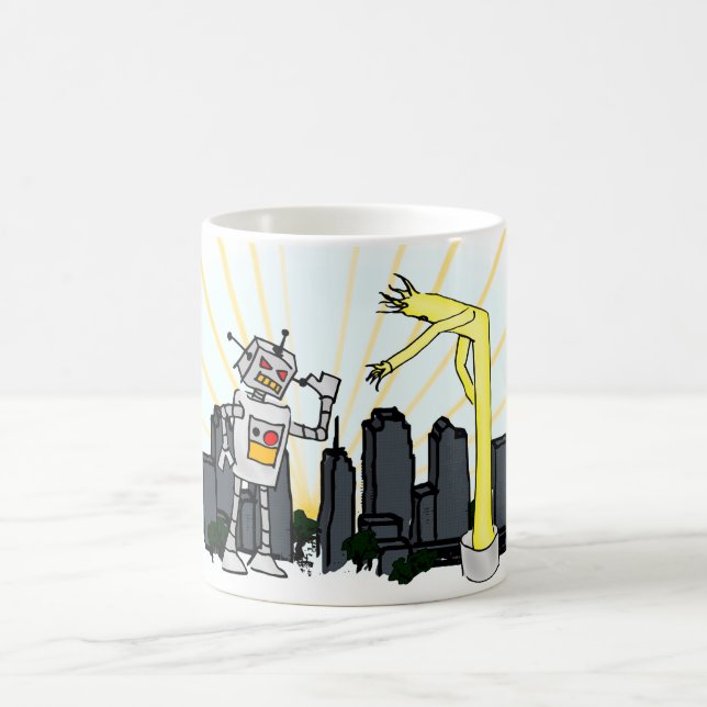 Caneca De Café Robô contra o homem inflável do tubo (Centro)