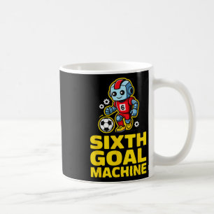 Caneca De Café Robô de Futebol da Sexta Meta Máquina Aniversário 