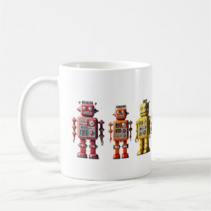 Caneca De Café Robôs arco-íris