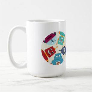 Caneca De Café robôs olhando para baixo