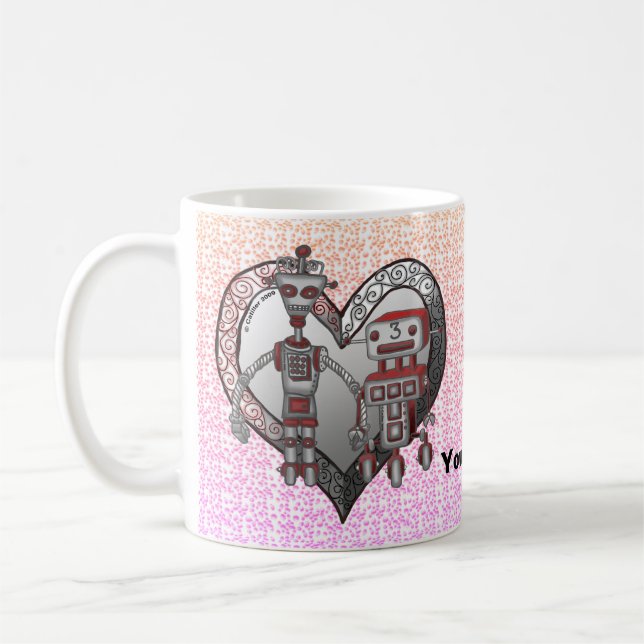 Caneca De Café Robot Love (Esquerda)