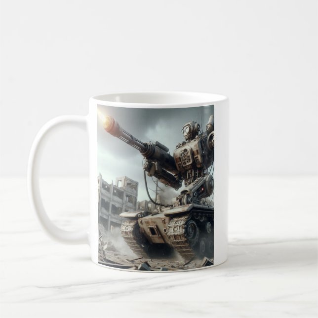 Caneca De Café Robot Tank (Esquerda)
