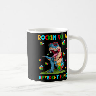 Caneca De Café Rocando Ao Som De Uma Melodia Diferente Dinot-rex