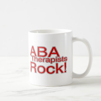Caneca De Café Rocha dos terapeutas do ABA (vermelha)