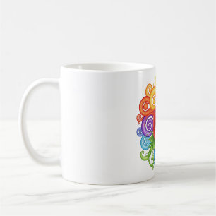 Caneca De Café Rochas coloridas e arte Rosa vermelha