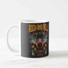 Caneca De Café Rock And Roll / Asas De Águia