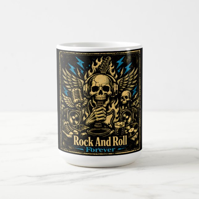 Caneca De Café Rock And Roll Forever – Eternal Music Pride (Centro)