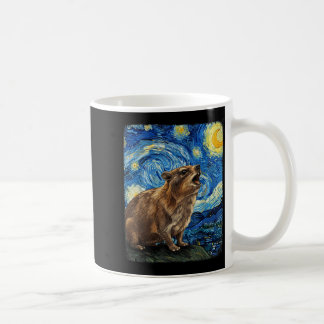 Caneca De Café Rock Hyrax Awawa Moon Starry Night Van Gogh Funny 