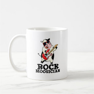 Caneca De Café Rock Moosdish Cute Cow Pun