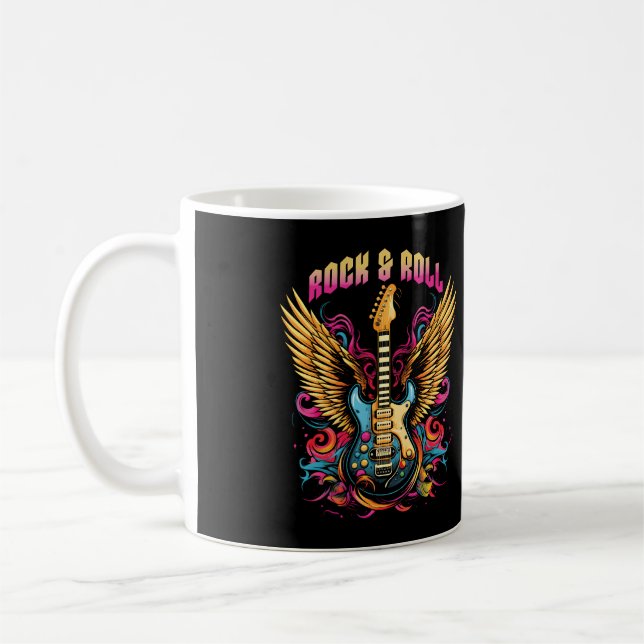 Caneca De Café Rock n Roll Asas de Violão (Esquerda)