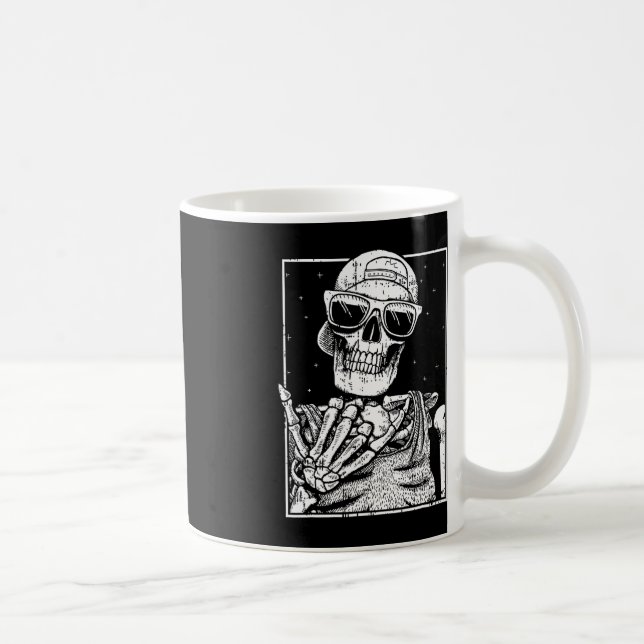 Caneca De Café Rock N Roll Banda Preguiçoso Halloween Figurume Ro (Direita)