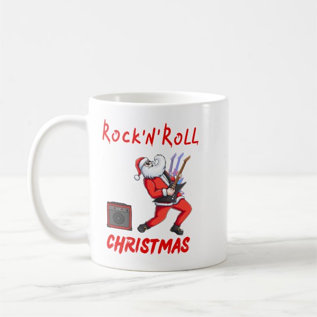 Caneca De Café Rock-N-Roll Natal (Esquerda)