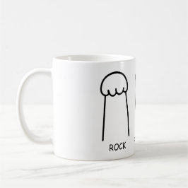 Caneca De Café Rock, Papel, Tesoura