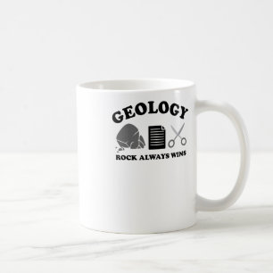 Caneca De Café Rock Sempre Vence - Piada Engraçada de Geologia pa