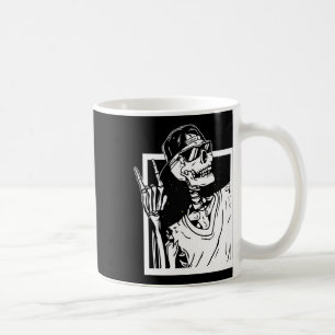Caneca De Café Rock Skeleton Hand Halloween Costume Engraçado Roc
