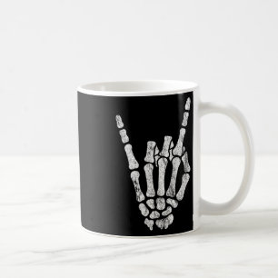 Caneca De Café Rock Skeleton Rock N Roll Metal Distressou Ha