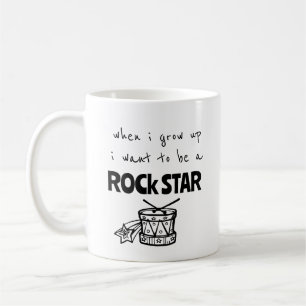 Caneca de Café Rock Star Quando Eu Crescer