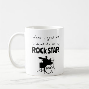 Caneca de Café Rock Star Quando Eu Crescer