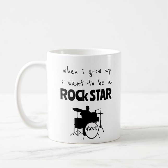 Caneca de Café Rock Star Quando Eu Crescer (Esquerda)