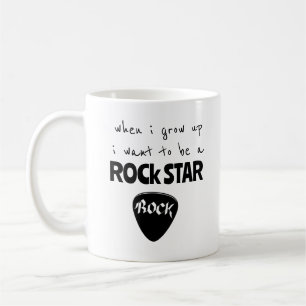 Caneca de Café Rock Star Quando Eu Crescer