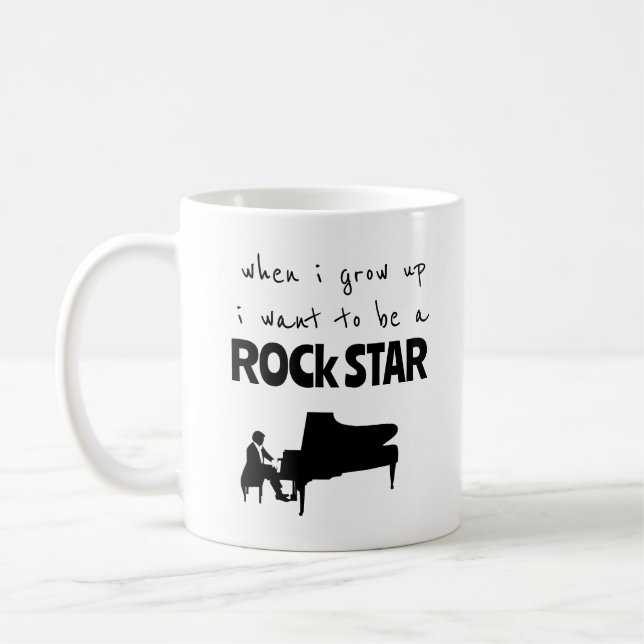 Caneca de Café Rock Star Quando Eu Crescer (Esquerda)