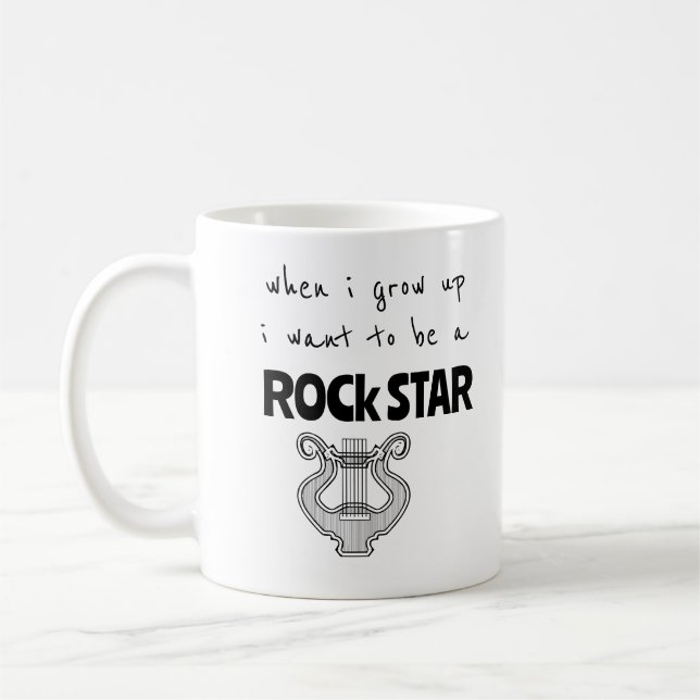 Caneca de Café Rock Star Quando Eu Crescer (Esquerda)