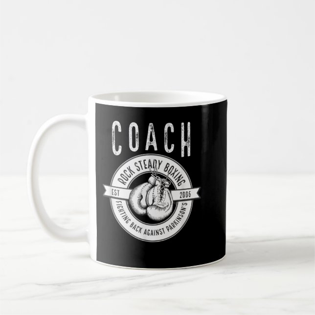 Caneca De Café Rock Steady Boxing Coach Fight Parkinson (Esquerda)