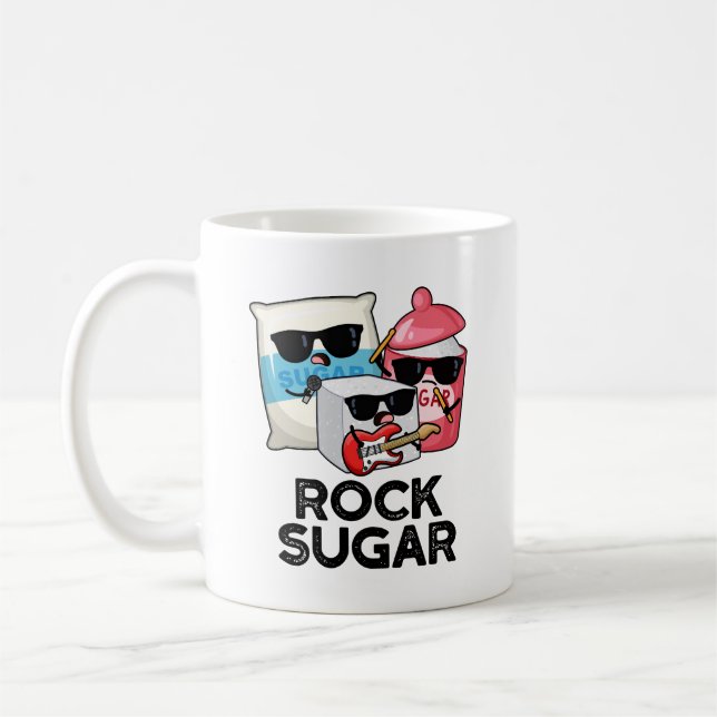 Caneca De Café Rock Sugar Funny Comida Pun (Esquerda)