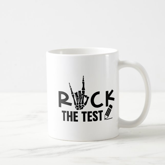 Caneca De Café Rock The Test Day Exam For Teacher Student (Direita)