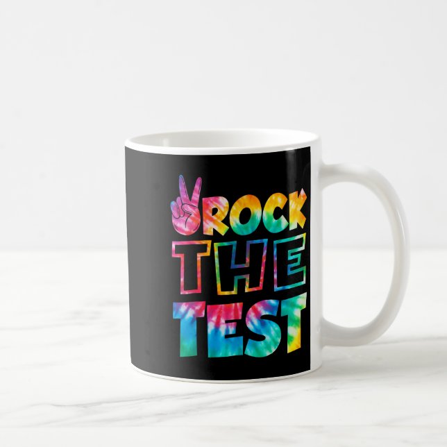 Caneca De Café Rock The Test Testing Day Retro Motivational Teach (Direita)