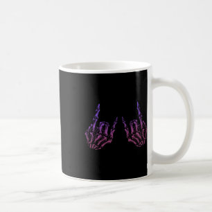 Caneca De Café Rocker Hand Sinal Skeleton Retro Halloween Men