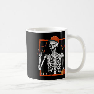Caneca De Café Rocker Skeleton Rocha Sobre O Dia Das Bruxas