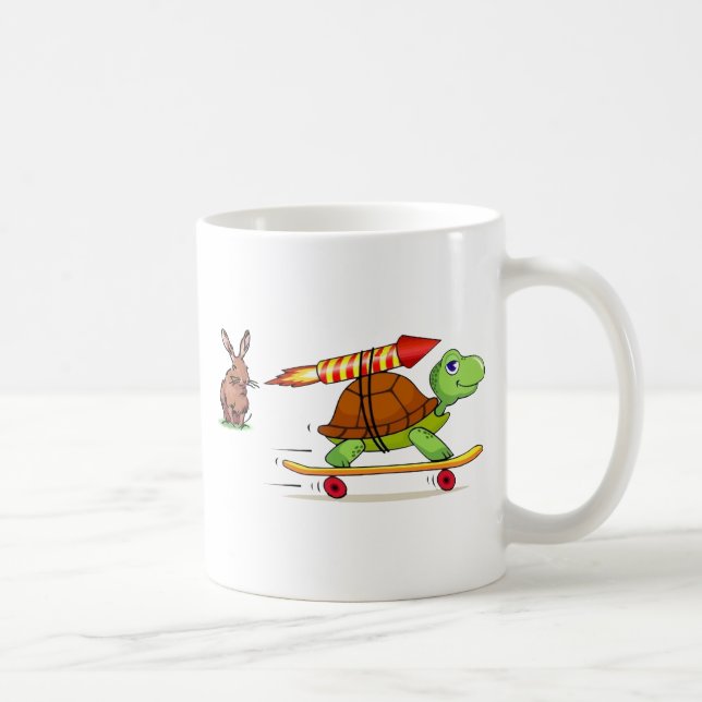 Caneca De Café Rocket propeliu a tartaruga e a lebre (Direita)