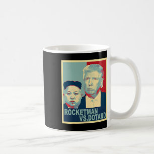 Caneca De Café Rocketman Vs O Dotard Kim Jong Un Engraçado Trump