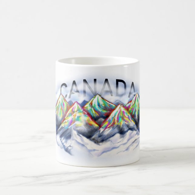 Caneca De Café Rockies canadenses, cor d'água Rocky Mountain (Centro)