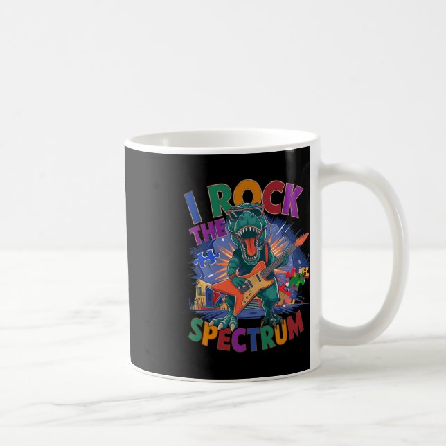 Caneca De Café Rockin' I Rock The Spectrum Autismo Empoderamento  (Direita)