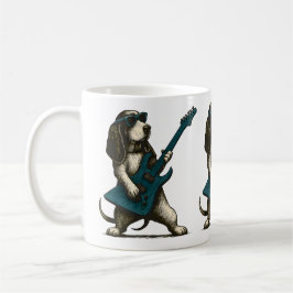 Caneca De Café Rockstar Dog Mug –Funny Guitar Player Gift for Dog