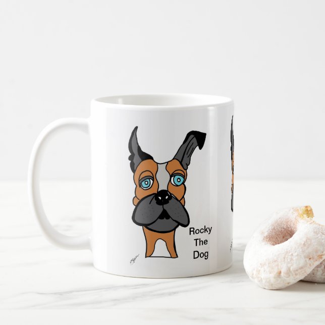 Caneca De Café Rocky Dog MUG (Com Donut)
