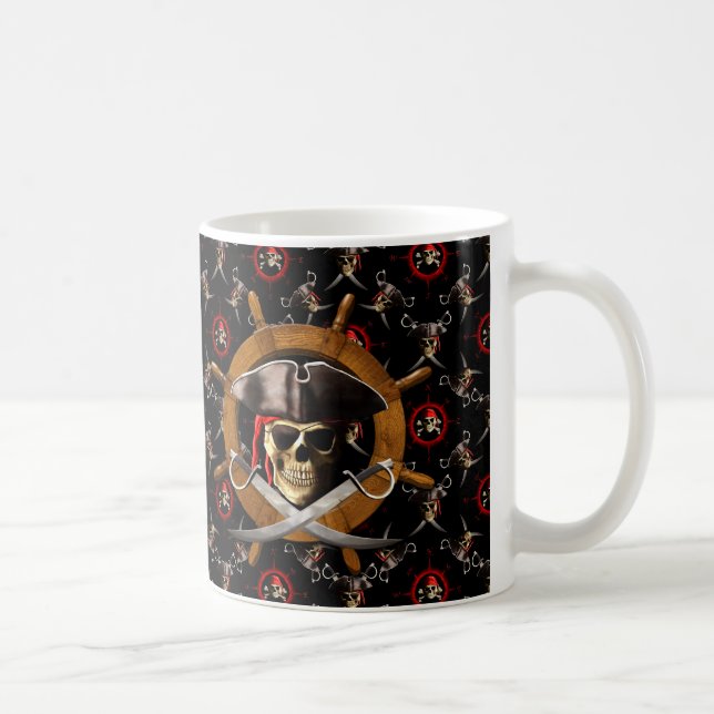 Caneca De Café Roda alegre do pirata de Roger (Direita)