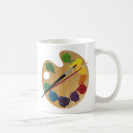 Caneca De Café Roda colorida da paleta do artista
