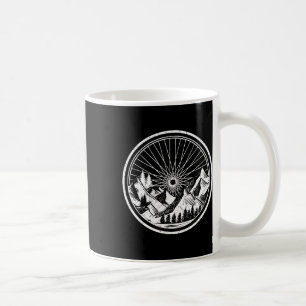 Caneca De Café Roda de Bicicleta de Montanha - Ciclista MtB Cicli