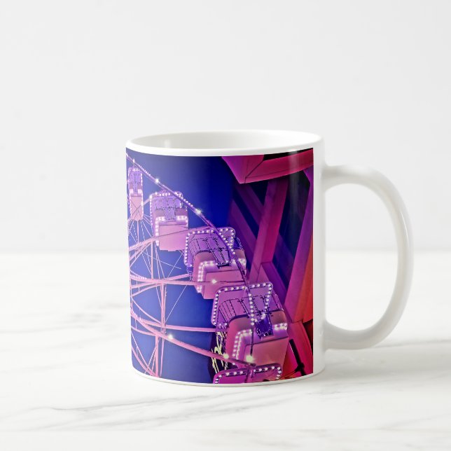 Caneca De Café Roda-gigante vermelha e roxa (Direita)