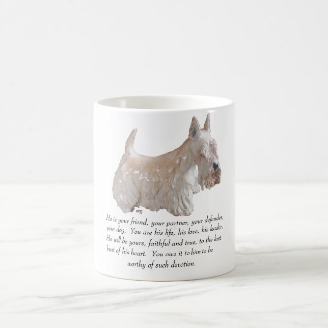 Caneca De Café Roda Scottish Terrier - Cachorro MALE (Centro)