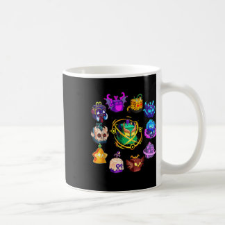 Caneca De Café Rodada de Blox Fruit de Miticais para Aniversário